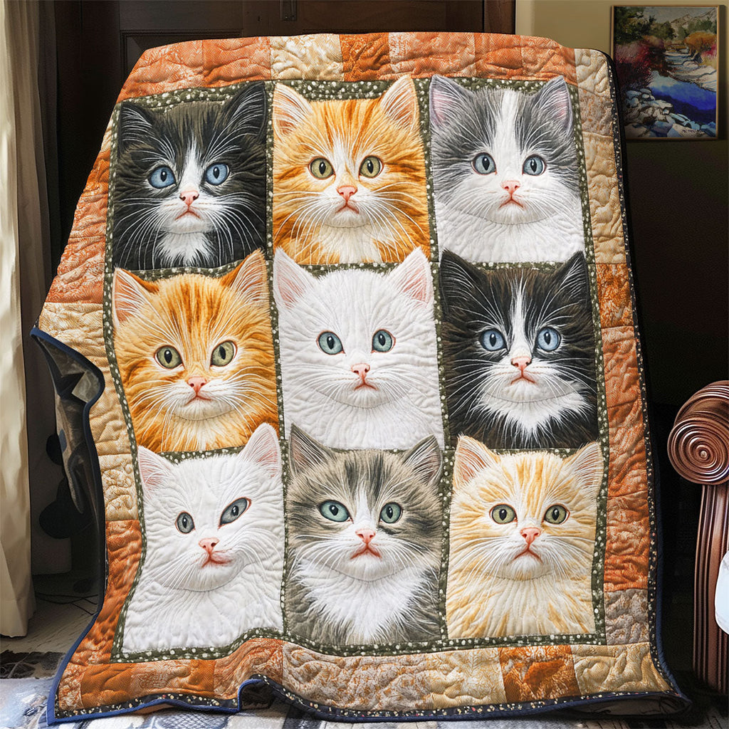 Adorable Cat Quilt Blanket Cute Sofa Blanket Gifts For Cat People