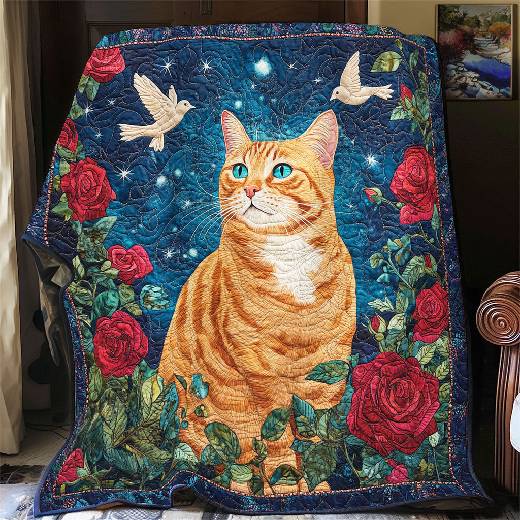 Adorable Cat Quilt Blanket Cute Cozy Blanket Cat Themed Accessories Gift Items