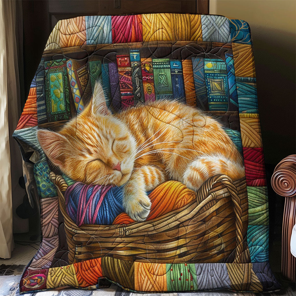 Adorable Cat Sleeping Quilt Blanket Xmas Presents For Cat Lovers