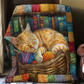 Adorable Cat Sleeping Quilt Blanket Xmas Presents For Cat Lovers