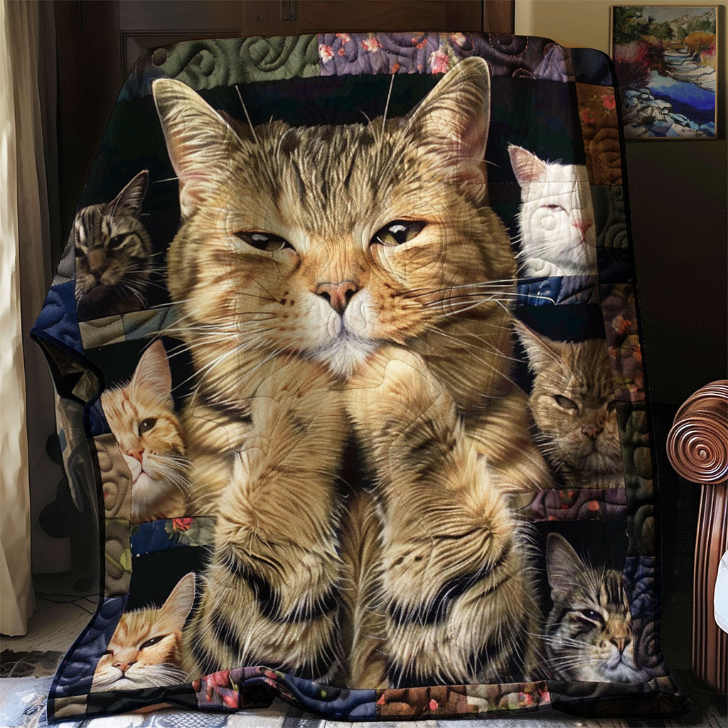 Adorable Cats Quilt Blanket Christmas Gifts For Cat Lovers
