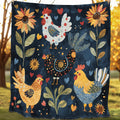 Adorable Chickens Quilt Blanket Gifts For Hen Lovers